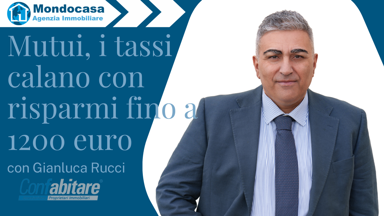 Tasso mutui calano al 4,38% risparmi fino a € 1200