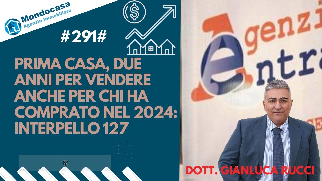 1° casa, 2 anni per vendere a chi ha comprato nel 